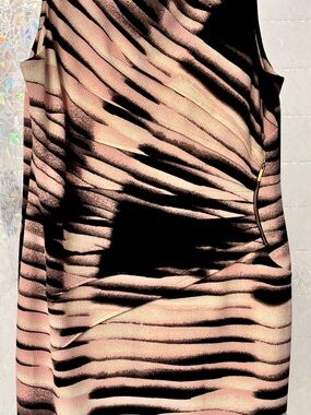 Ivanka Trump Pink and Black Textured Knit Top